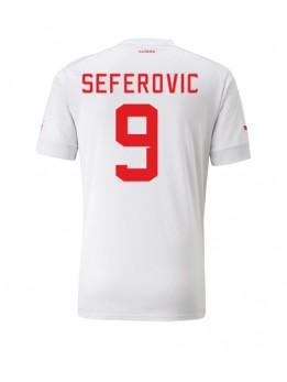 Moški Nogometna dresi replika Švica Haris Seferovic #9 Gostujoči SP 2022 Kratek rokav